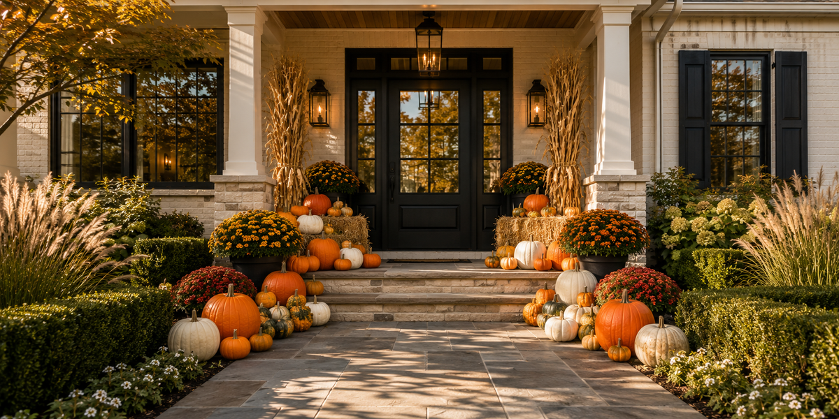 The Harvest — <span data-brand-name>Porch Pumpkin Co.</span> porch pumpkin display